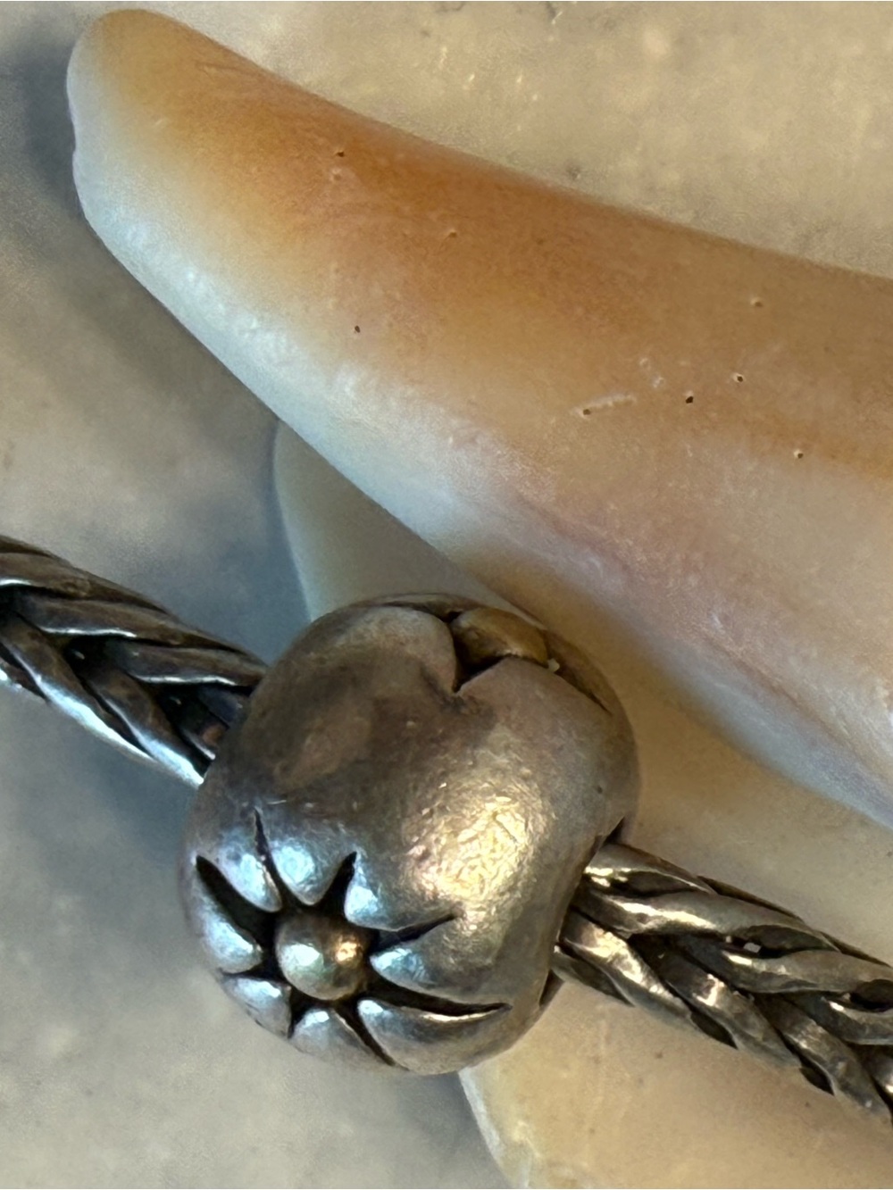 Trollbeads Sterling Silver & Gold Three Stars Bead